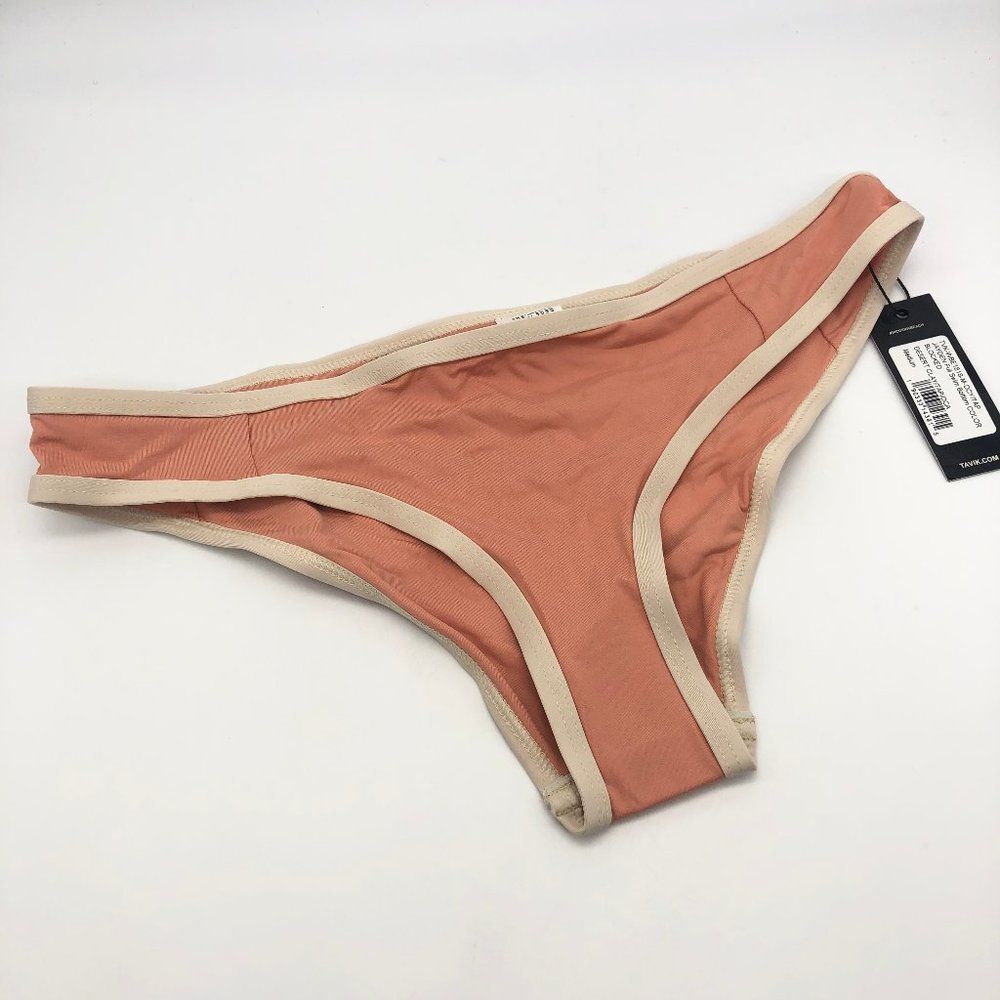New Tavik Orange & Cream Swim Bottoms - Size M